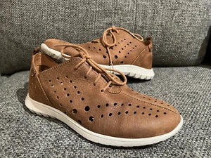 Josef Seibel BROWN Laser Cut Leather Lace-Up Shoes - Size 36/5.5M - Picture 1 of 13