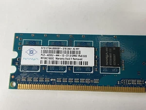 Nanya NT512T64U88B0BY-37B (512MB) PC2-5300 DDR2 non-ECC CL5 240P Memory RAM-USED - Picture 1 of 3