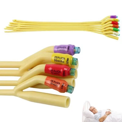 3pcs 2Way Latex Catheter Urology Balloon with Valve Urethral Catheter Disposable - Image 1 of 4