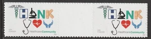 US 5947 Thank You Healthcare F vert gutter pair MNH 2024 - Picture 1 of 1