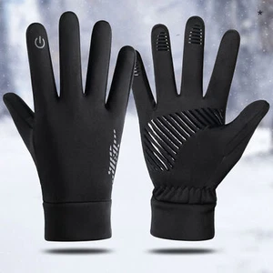Winter Thermal Cycling Gloves Bicycle Warm Touchscreen Glove Waterproof Riding - Picture 1 of 14