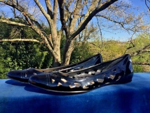 Mocassini ballerine CALVIN KLEIN pelle verniciata UNICO raro scarpe da donna taglia 7,5 - Foto 1 di 12