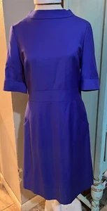 J. Vestido Vaina Crew Para Mujer Talla 6 Negro Etiqueta Púrpura 100% Lana Forrado Defecto Nuevo Sin Etiquetas - Imagen 1 de 6