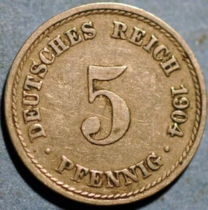 Germany Empire 5 Pfennig 1904 A KM# 11 - Picture 1 of 2