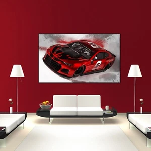 LEINWAND BILD ER XXL POP ART CHEVROLET CAMARO GRAFFITI NASCAR ABSTRAKT - Bild 1 von 2