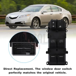 for 2009-14 Acura TL Base SH-AWD Front Left Window Control Switch 35750-TK4-A01 - Foto 1 di 15
