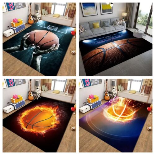 Schlafzimmer 3D Basketball Teppich Bodenmatte Türmatte Fußmatte Innenteppich Neu