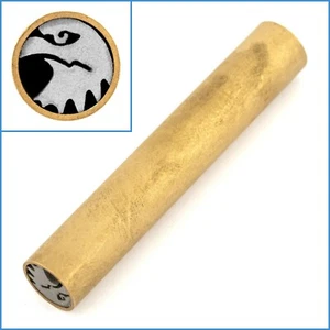 Falcon Shaped 46mm x 8mm Knife Handle Mosaic Blade Rivet Brass Steel Tube Pin - Picture 1 of 4