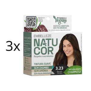 Lot of 3 Natucor Hair Dye Shade 3.23 Tamara Brown Color 12g Embelleze - Picture 1 of 2