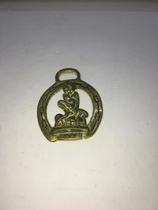 Vintage HORSE BRASS cornwall pixie Fireplace canal boat barge pub bar fire coal - Foto 1 di 3