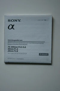 Sony Alpha Lens 75-300 50 20 Manual Very Good Condition - Picture 1 of 1