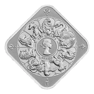 UK The Queen's Beasts 1 OZ lingotes de plata plata 999.9 en embalaje original lámina - Imagen 1 de 9