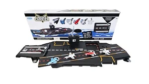 Juguete negro de 30 pulgadas portaaviones azul marino sonidos realistas luces de pista 5 chorros - Imagen 1 de 7