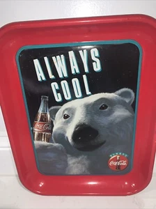 Vintage CollectibleCOCA-COLA TIN TRAY COOL POLAR BEAR 13"x10.5" COKE 1993 - Picture 1 of 3