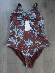 M&S MARKS & SPENCER BROWN MAGIC SHAPING SWIMMING COSTUME SIZE 18 LONG - Picture 1 of 6