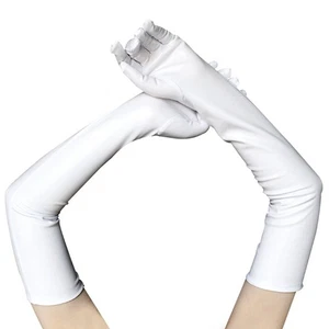 Sexy Women Shiny Long Gloves Leather Latex Clubwear Party Opera Costume√ - Picture 1 of 10