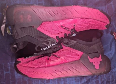 Under Armour Project Rock 6 Training Shoes WOMENS Sz 6.5 Pink Black 3026535-600 - Image 1 of 4