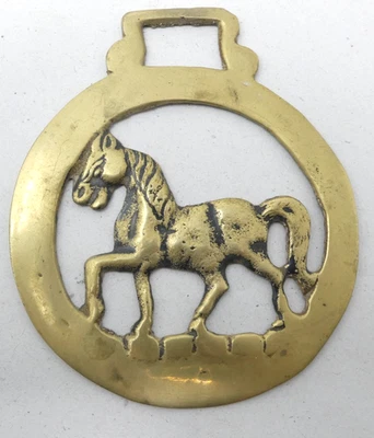 Brass Horse Brass Walking Horse Cast Openwork Harness Ornament - Image 1 of 2