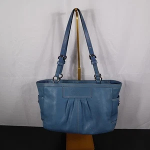 Coach Gallery Tasche Blau Leder Schultertasche D0917-F13759 - Bild 1 von 6