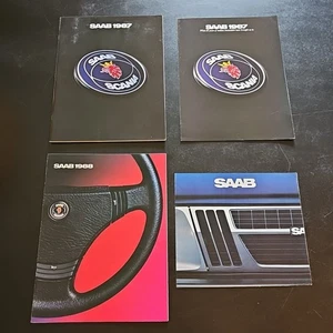 Lot Of 4 Vintage 1981 1987 1988 Saab Original Car Dealer Brochures Catalog  - Picture 1 of 15