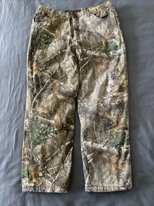 Pantalones de mezclilla Gamehide Realtree Edge para hombre 40x34 camuflados forrados caza al aire libre pesados - Imagen 1 de 17