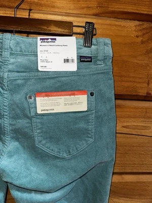 Patagonia Fitted Corduroy Pants Womens 29 (8) Mogul Blue NWT $89 - Image 1 of 4
