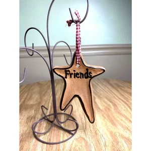 ⭐ Vintage 90er Keramik Stern Ornament - "Friends" primitives Landhausdeko   - Bild 1 von 4