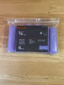 Mini rodillo de pintura poliéster de alta capacidad 4 in X 3/8 in (Pack de 6) - Imagen 1 de 2