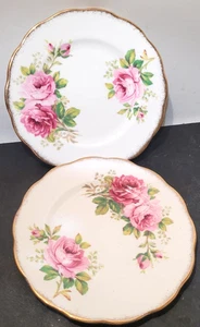 2 x Royal Albert Bone China American Beauty tea side Plates 6" - Picture 1 of 2