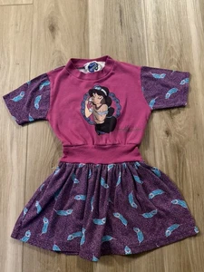 Vintage 90s Disney Aladdin Jasmine Youth Girls Size 4 Long T Shirt Dress *read - Picture 1 of 15