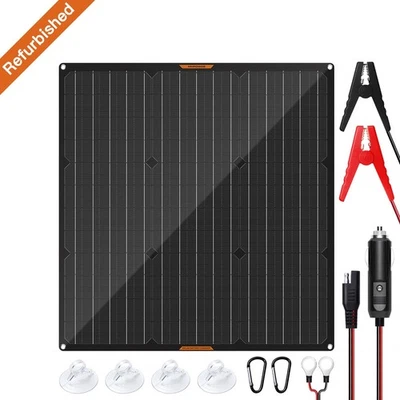 50W Solarpanel 12V 30W Solar Ladegerät Autobatterie Erhaltungsladegerät für Auto - Bild 1 von 4