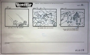 RoboCop Alpha Commando Production 1998 Hand Drawn Storyboard Orion Pictures - Bild 1 von 2