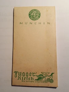 Fugger Kirsch Kellnerblock Reklame Werbung Likör München Futtig & Co 1950er Jahr - Bild 1 von 2