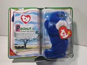 Ty 1999 Peanut The Royal Blue Elephant Beanie Baby Vintage 90er McDonalds nicht mehr produziert - Bild 1 von 5