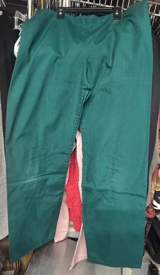SIMPLY BASIC Solid Green Scrub Pants Drawstring Waist SMALL - Image 1 of 3