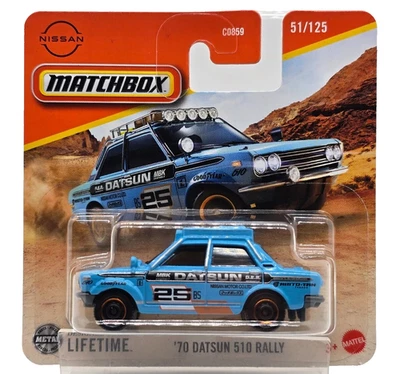 Matchbox 2025 '70 Datsun 510 Rally #51 Short Card  - Image 1 of 3