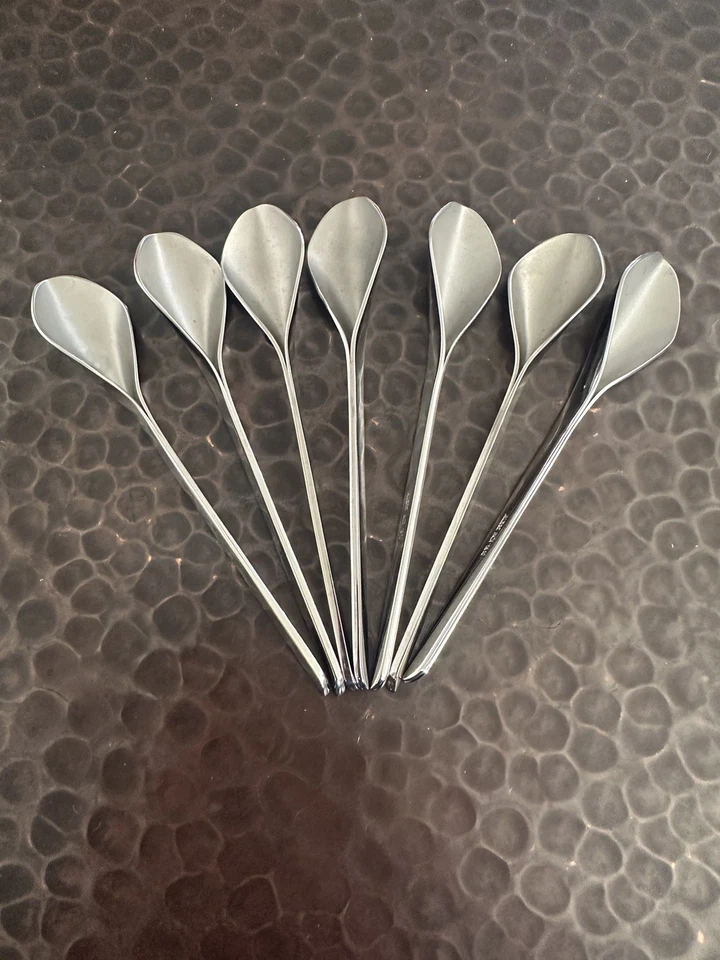 Alessi IL CAFFE'ALESSI Set of 7 Coffee Spoons, 4.3 x 13.5 x 17.5 cm, Silver - Image 1 of 4