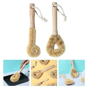 2Pcs Kitchen Cleaning Brush Dish Brush Kitchen Scrub Brush for Pot Pan Water - Picture 1 of 10