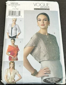 Vogue Accessoires Misses' Wickel-, Achselzucken- und Jacke Muster V8721 WMS GR. LRG-XLG - Bild 1 von 3