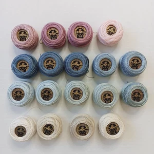 Lot of 18 DMC Pearl Cotton Size 12 Floss Cakes New/Used - Light Musty Smell - Picture 1 of 8