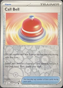 Call Bell 165/191 Sv08: Scintille Urgenti Reverse Holo - Carta Pokémon - Foto 1 di 2