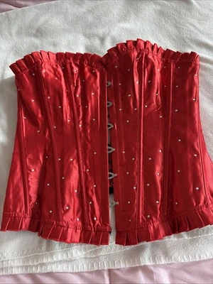 Red Bustier Corset Size XL - Image 1 of 4
