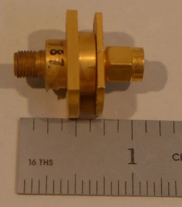 Adapter SMA (M) to SMA (F) Flange - Picture 1 of 5
