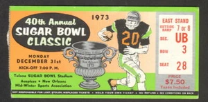 1973 SUGAR BOWL TICKET STUB ALABAMA vs NOTRE DAME NATIONAL CHAMPIONSHIP GAME!! - Picture 1 of 2