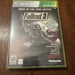 Fallout 3; Game of the year (Microsoft Xbox 360, 2009) Platinum Hits w/ Extras - Picture 1 of 5