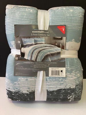 Juego de edredón vintage Essential Home, 2 piezas, tamaño doble, 66 x 86 Foto 1 de 4
