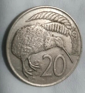 1969 NEW ZEALAND 20 CENT COIN - Picture 1 of 2