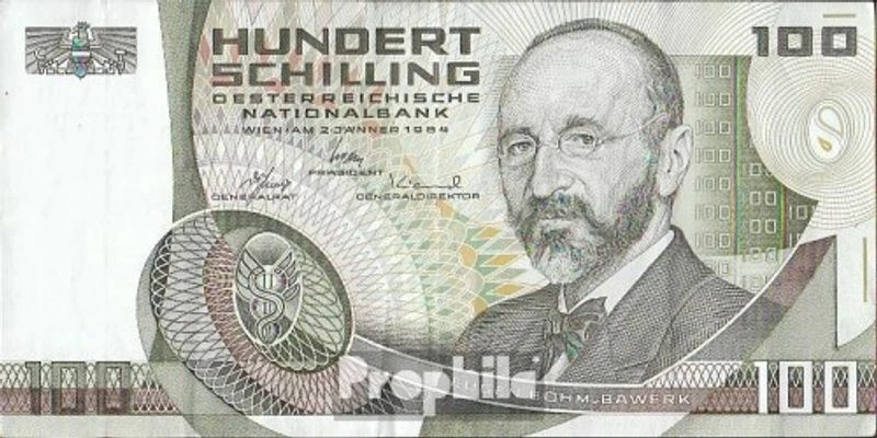 Austria Número de selección: 287 2 letras en la parte superior usadas (III) 1984 100 chelines Foto 1 de 1