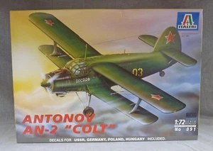 Italeri No.091 Antonov AN-2 COLT 1/72 Scale Aircraft Model Kit - Picture 1 of 2