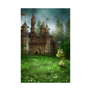Fairyland Castle Cartoon Kids Photography Backdrop Party Background Decor Props